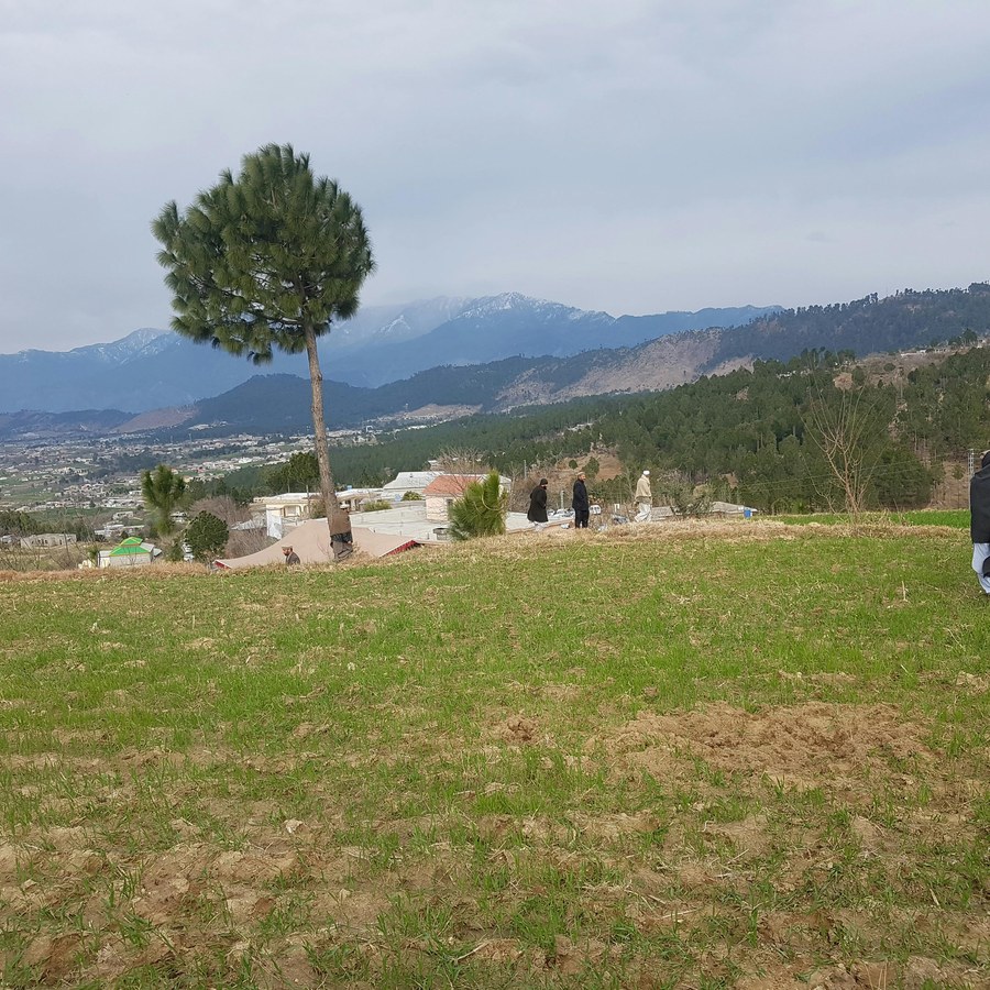 Airplane window view above the clouds